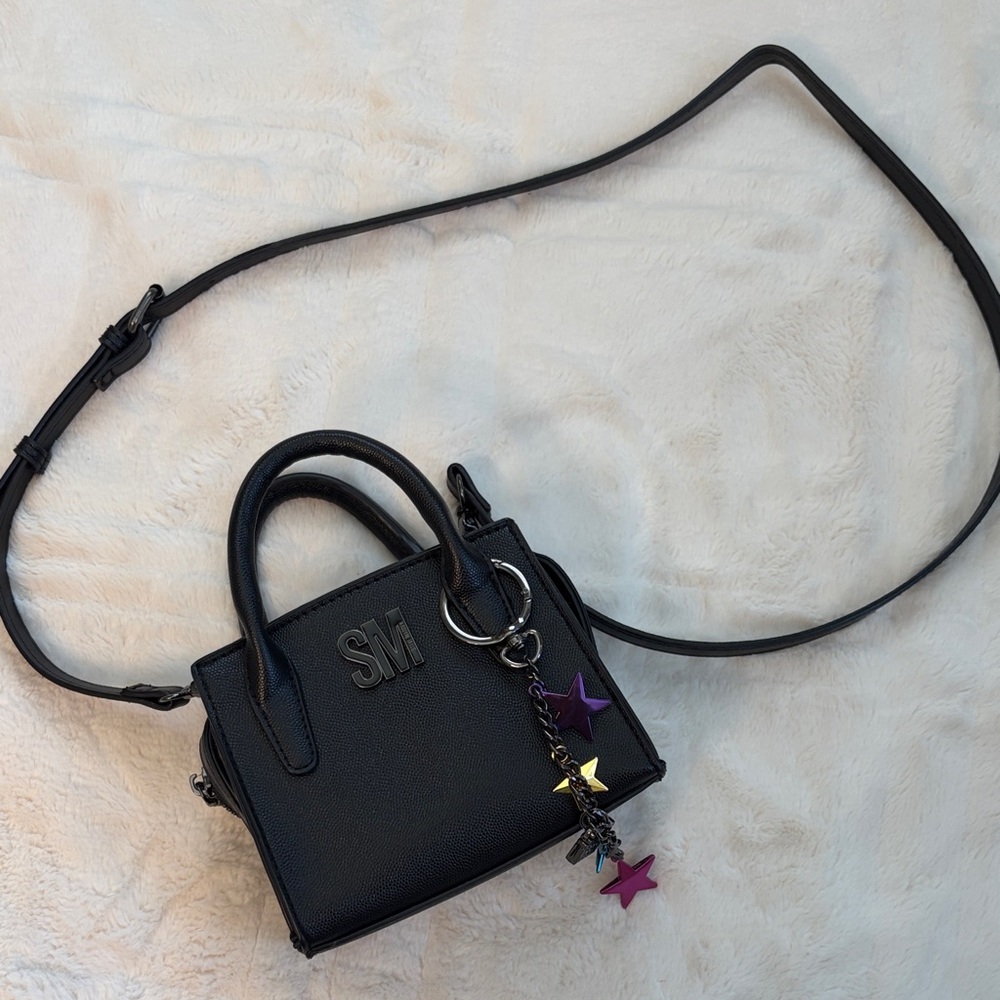 Steve Madden Black Mini Bag with Colorful Star Charms